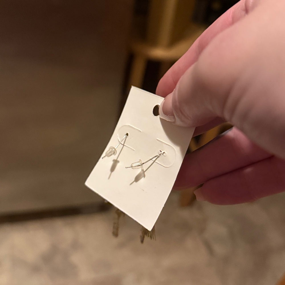 Nwt Silver And Blue Dangle Statement Earrings - image 6